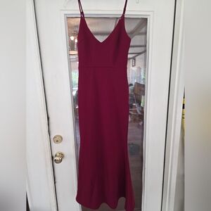 Lulu's Burgandy Prom Wedding Formal Bridesmaid Dress Sz Small